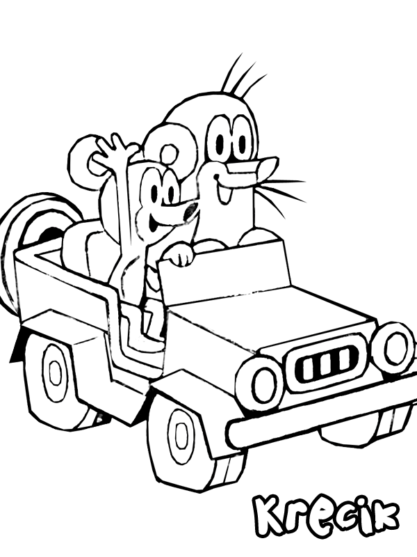 Kolorowanka z Krejzolem i Misiem - Kreatywna Zabawa dla Dzieci kolorowanka do druku